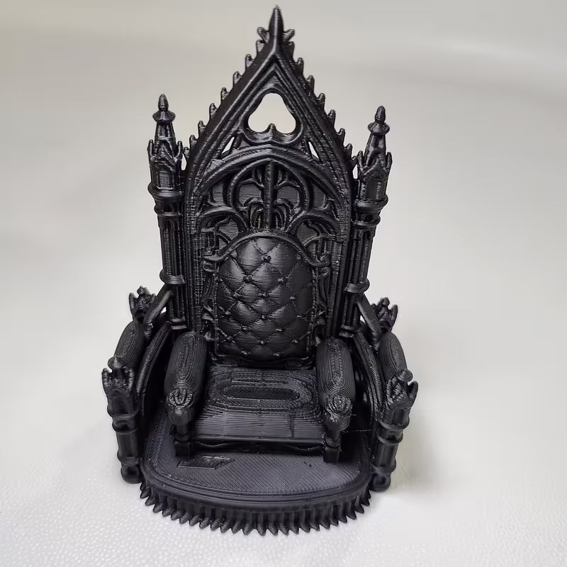 Gorgeous Throne Statue - Gothic Seat Ornament Book shelf decor