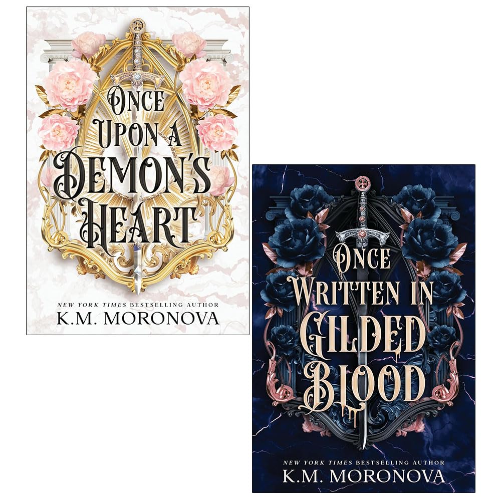 Cruel Fates Duet Series 2 Books Collection Set (Once Upon A Demon's Heart, Once Written in Gilded Blood) By K.M. Moronova
