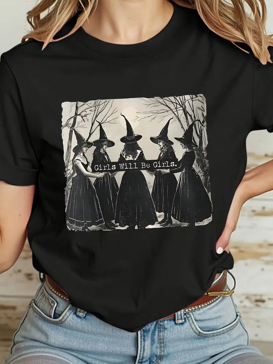 'Girls will be Girls' Black T-shirt