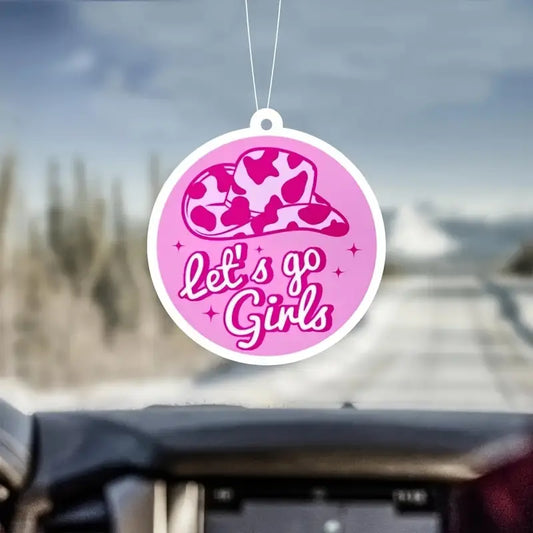 'Lets Go Girls" car air freshener