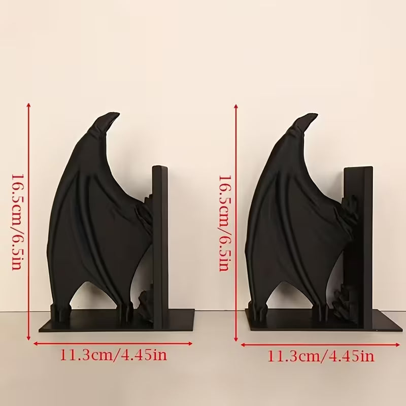 A Bat-Shaped Book Holder Designed in Gothic Style, Perfect for Organizing Your Books