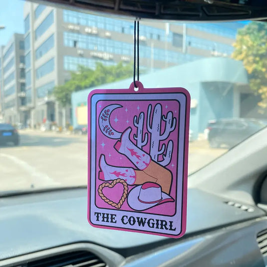 'The Cow Girl' Pattern Design Car Air Freshener