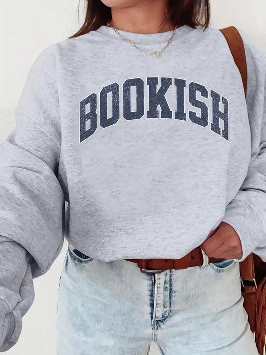 Grey 'Bookish' sweatshirt