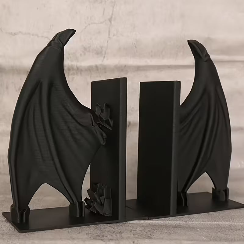 A Bat-Shaped Book Holder Designed in Gothic Style, Perfect for Organizing Your Books
