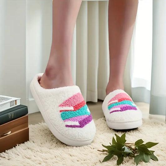 Soft & Cosy White Book-Shaped Slippers